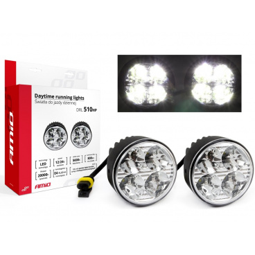 Svetlá denného svietenia DRL 510HP 70 mm 2x4 SMD LED Svetlá denného svietenia DRL 510HP 70 mm 2x4 SMD LED