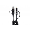 Kábel USB USB-C 3v1 iPhone Lightning USB USB-C 1m UC-15 AMIO-02547