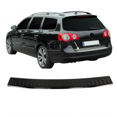 Nerez čierny kryt prahu zadného nárazníka Omtec VW Passat B6 2005-10 kombi