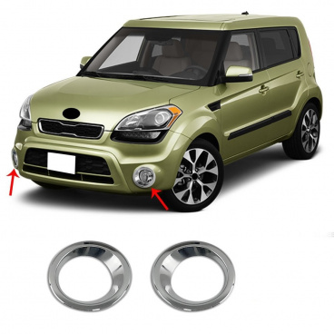 Nerez kryty předních mlhovek Kia Soul 2008-14 Nerez kryty předních mlhovek Kia Soul 2008-14