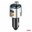 FM vysielač do auta 2×USB-A microSD 12V 24V AMIO-04654