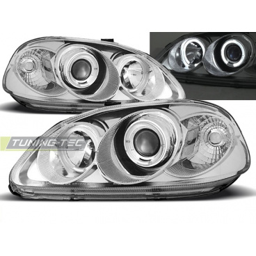 Honda Civic 03.99-02.01 predné číre svetlá Angel Eyes chrome (LPHO06)
