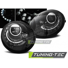 VW New Beetle 10.1998-05.2005 predné číre svetlá LED True DRL black (LPVWL7)