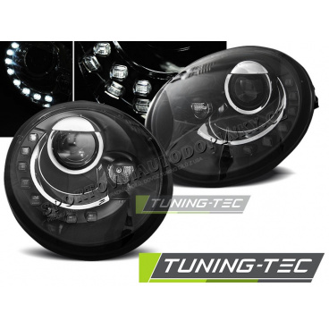 VW New Beetle 10.1998-05.2005 predné číre svetlá LED True DRL black (LPVWL7) VW New Beetle 10.1998-05.2005 predné číre svetlá LED True DRL black (LPVWL7)