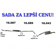 Kompletný výfuk Škoda Fabia 1.2i Kombi / Sedan (11 / 2005-06 / 2009)