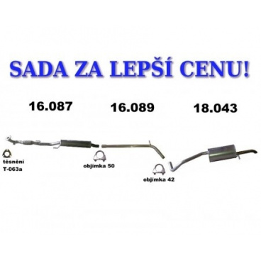 Kompletný výfuk Škoda Fabia 1.2i Kombi / Sedan (11 / 2005-06 / 2009)