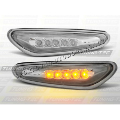 BMW E46 01-05 bočné smerovky LED chróm (KBBM12) - sedan, touring