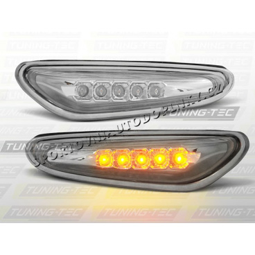 BMW E46 01-05 bočné smerovky LED chróm (KBBM12) - sedan, touring BMW E46 01-05 bočné smerovky LED chróm (KBBM12) - sedan, touring