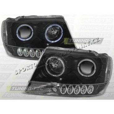 Chrysler Jeep Grand Cherokee 1999-05 predné číre svetlá black (LPCH02) Chrysler Jeep Grand Cherokee 1999-05 predné číre svetlá black (LPCH02)