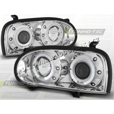 VW Golf III 1991-97 Predné číre svetlá Angel Eyes chrome (LPVW03)