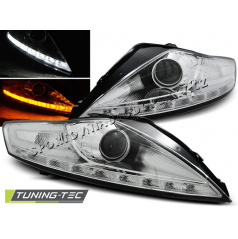 Ford Mondeo 07.2007-11.2010 predné číre svetlá Daylight chrome LED indicator (LPFO54)