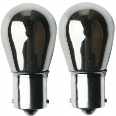 Sada žiaroviek BaU15S 12V 21W symetrická chróm oranžová 2 ks