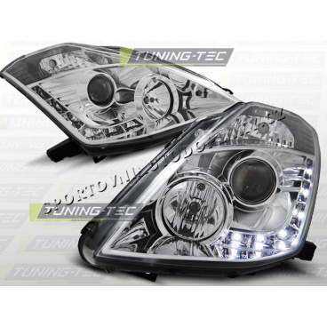 NISSAN 350Z 2003-05 PŘEDNÍ ČÍRÁ SVĚTLA DAYLIGHT LED CHROME NISSAN 350Z 2003-05 PŘEDNÍ ČÍRÁ SVĚTLA DAYLIGHT LED CHROME