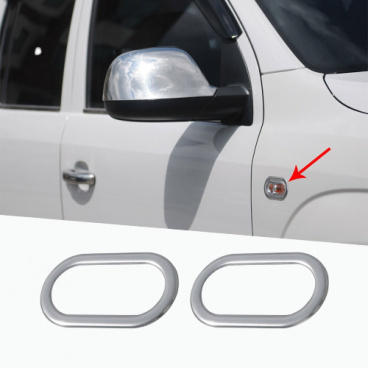 Nerez rámčeky predných smeroviek Omtec (pre niektoré modely áut) - 100% nerez leštené prevedení