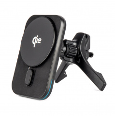 Držiak na telefón do auta na mriežku a na kokpit s rýchlou bezdrôtovou nabíjačkou Qi2 15W AMIO-04180