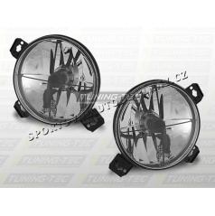 VW Golf II 1983-91 Predné číre svetlá vnútorné chrome (LPVW17)