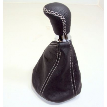 Manžeta radiacej páky kožená sporting black s alu krúžkom Manžeta radiacej páky kožená sporting black s alu krúžkom