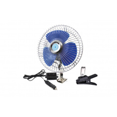 Ventilátor 12V otočný 21 cm + klipsňa