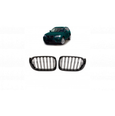 Mriežka BMW X3 F25 X4 F26 Facelift dvojité rebrovanie Lesklá čierna