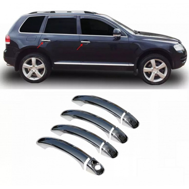 Nerez chróm kryty zrkadiel Omtec VW Touareg 2003-2007 Nerez chróm kryty zrkadiel Omtec VW Touareg 2003-2007