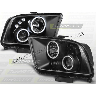 Ford Mustang 2005-09 predné číre svetlá Angel eyes black (LPFO31) Ford Mustang 2005-09 predné číre svetlá Angel eyes black (LPFO31)