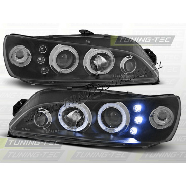 PEUGEOT 306 1997-01 PŘEDNÍ ČÍRÁ SVĚTLA ANGEL EYES BLACK PEUGEOT 306 1997-01 PŘEDNÍ ČÍRÁ SVĚTLA ANGEL EYES BLACK