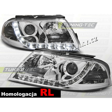 VW Passat 3BG 2000-05 Predné číre svetlá Daylight LED chrome (LPVWD8)