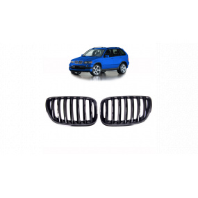 Gril BMW X5 E53 jednotlivé lamely Lesklá čierna