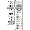 Mierka na škáry 100 x 10 mm 17 ks