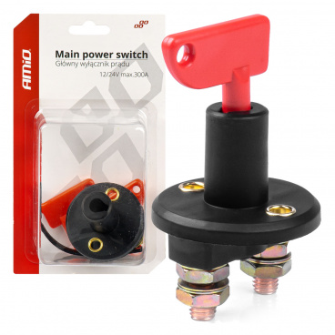 Vypínač odpojovač prúdu akumulátora hebel 12V 24V AMIO-03023 Vypínač odpojovač prúdu akumulátora hebel 12V 24V AMIO-03023