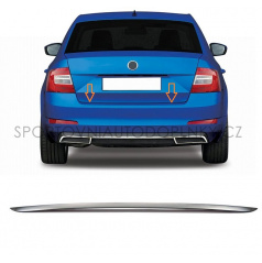 Nerez lišta hrany kufra Škoda Octavia III 2013-20 sedan