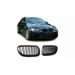 Mriežka BMW 3 E92 E93 Facelift dvojité rebrovanie Lesklá čierna