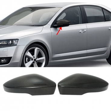 100% Karbón kryty zrkadiel Škoda Octavia III