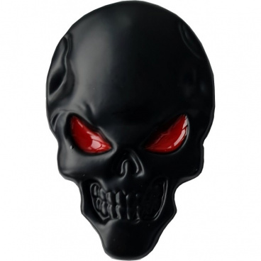 Samolepiaci kovový znak LEBKA (čierna) 35x50 mm Samolepiaci kovový znak LEBKA (čierna) 35x50 mm