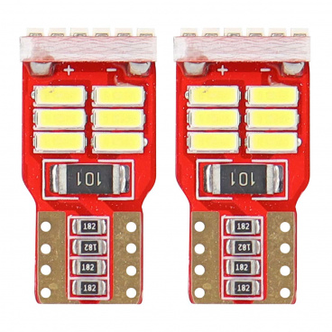 Žiarovky parkovacie T10 18 SMD LED biele 6000K CAN BUS (s odporom) - 2 ks