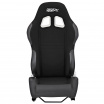 Športová polohovateľná sedačka Race Sport látková čierna