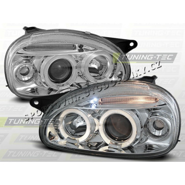 OPEL CORSA B 1993-00 PREDNÉ ČÍRA SVETLÁ ANGEL EYES CHROME (LPOP26)