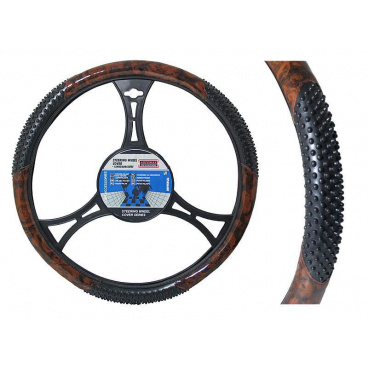 Poťah na volant s masážnymi bodmi Wood 39-41cm