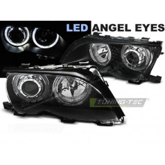 BMW E46 09.2001-03.2005 Limousine, Touring predné číre svetlá Angel Eyes LED black (LPBMG3)