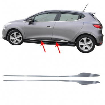 Nerez lišty boočných dverí Omtec Renault Clio IV 2012-18 Nerez lišty boočných dverí Omtec Renault Clio IV 2012-18
