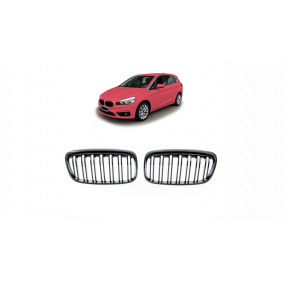 Gril BMW 2 F45 dvojité rebrovanie Gloss Black