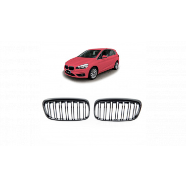 Gril BMW 2 F45 dvojité rebrovanie Gloss Black Gril BMW 2 F45 dvojité rebrovanie Gloss Black