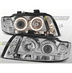 AUDI A4 (B6) 2000-04 Predné číre svetlá ANGEL EYES CHROME (LPAU19)
