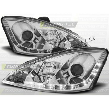 Ford Focus MK1 1998-01 predné číre svetlá Daylight LED chrome (LPFO22) Ford Focus MK1 1998-01 predné číre svetlá Daylight LED chrome (LPFO22)