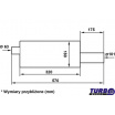 Sportovní výfuk TurboWorks 63/101 mm kulatá koncovka