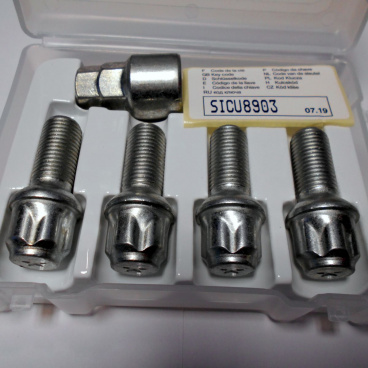 Z-BLOCKY poistné skrutky pre vozidlá ŠKODA a koncernové vozidlá VW GROUP M14x1,5 / 27 mm s uchytením do gule Z-BLOCKY poistné skrutky pre vozidlá ŠKODA a koncernové vozidlá VW GROUP M14x1,5 / 27 mm s uchytením do gule