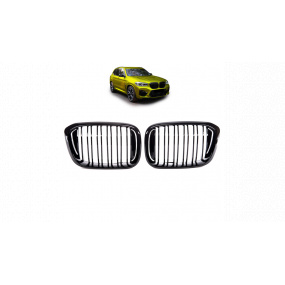 Gril BMW X3 G01 F97 X4 G02 F98 dvojité rebrovanie Lesklá čierna
