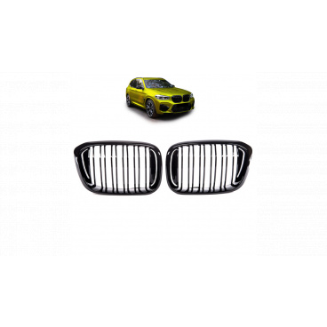 Gril BMW X3 G01 F97 X4 G02 F98 dvojité rebrovanie Lesklá čierna Gril BMW X3 G01 F97 X4 G02 F98 dvojité rebrovanie Lesklá čierna