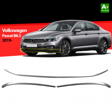 Nerez spodný lip s podlepením VW Passat B8,5 2019+ Nerez spodný lip s podlepením VW Passat B8,5 2019+