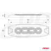 Výstražná plochá blikajúca lampa 4 LED R65 R10 12-24V AMIO-02298